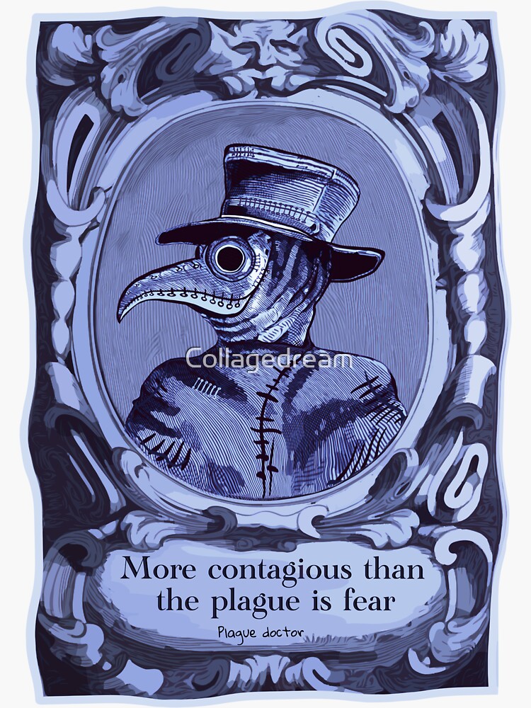  Creepy Kawaii Plague Doctor Magnet with Funny Saying