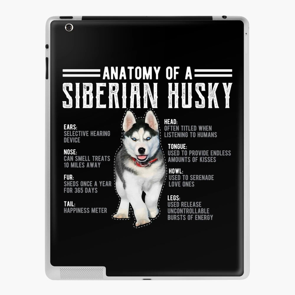 Anatomy Of A Siberian Husky #1 Tote Bag by Jose O - Fine Art America