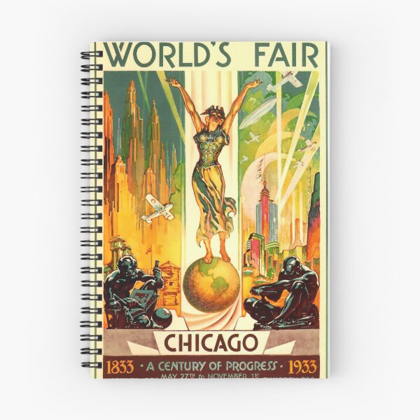 Item preview, Worlds Fair Chicago vintage travel poster designed and sold by stickart-marek.