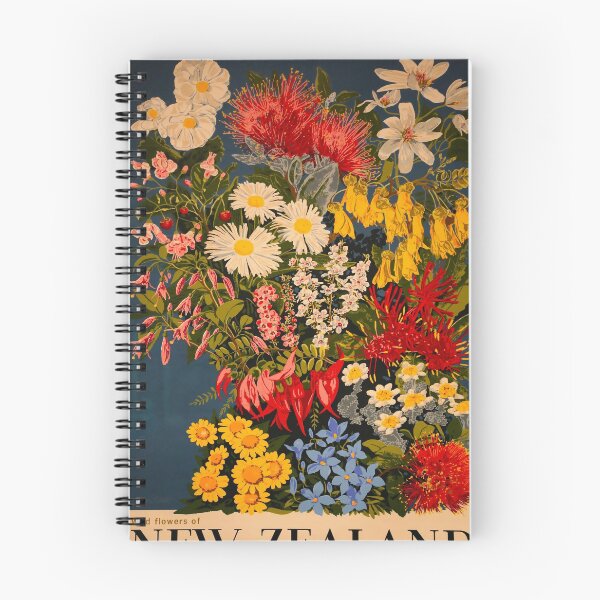 Item preview, Wild Flowers of New Zealand vintage travel poster designed and sold by stickart-marek.