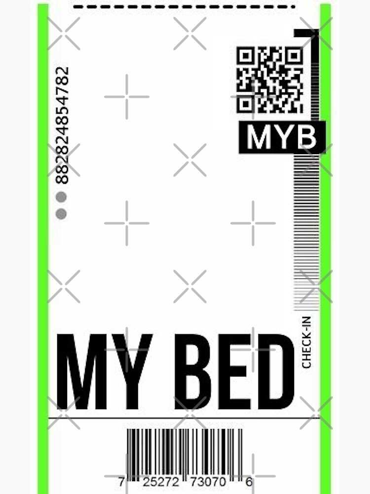 "My Bed Plane Ticket/Boarding Pass Template" Poster for Sale by