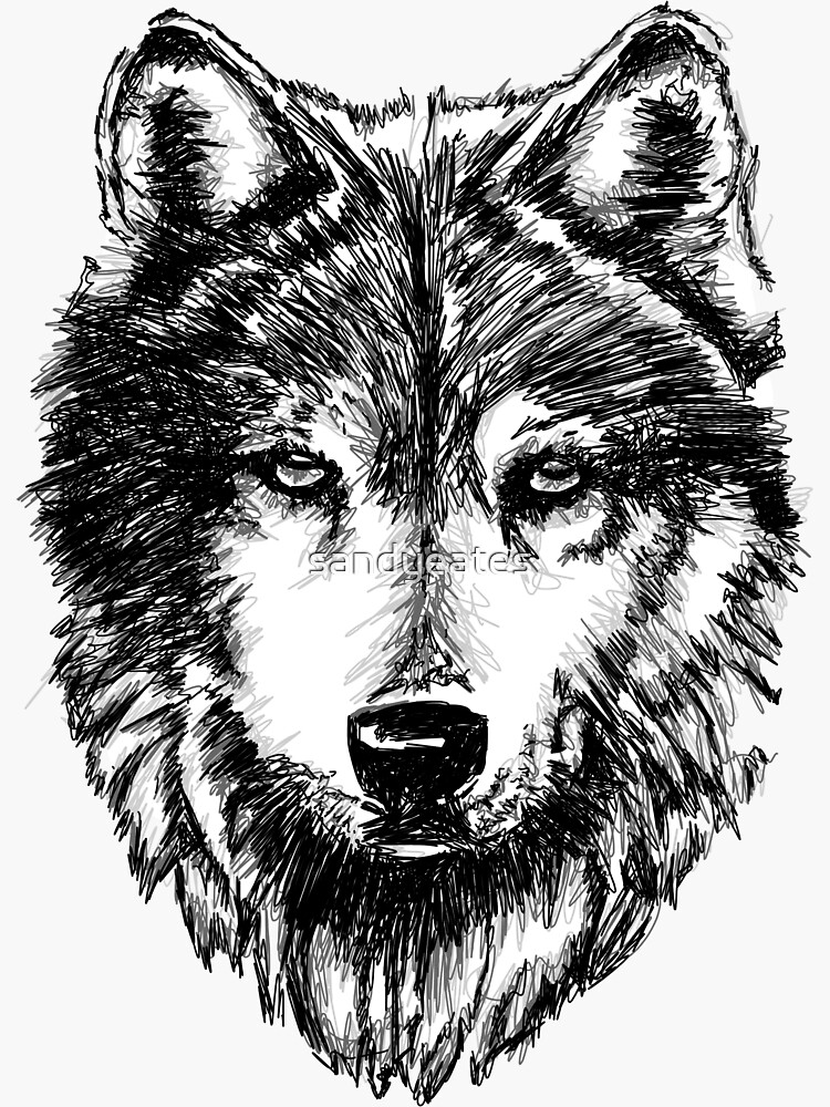 "Timber Wolf " Sticker for Sale by sandyeates Redbubble