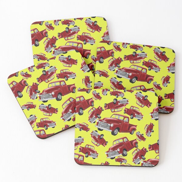 Item preview, red truck pattern designed and sold by Sarah-Lynn Brown.