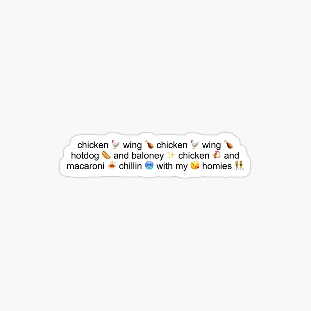 Chicken Wing Chicken Wing Hotdog And Baloney Chicken And Macaroni Chillin With My Homies Canvas Print By Qtroise Redbubble