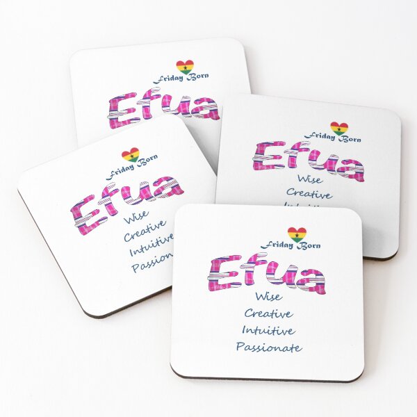 Item preview, Friday Born Ghanaian Female Name 'Efua' in pink designed and sold by WhoWeAre.