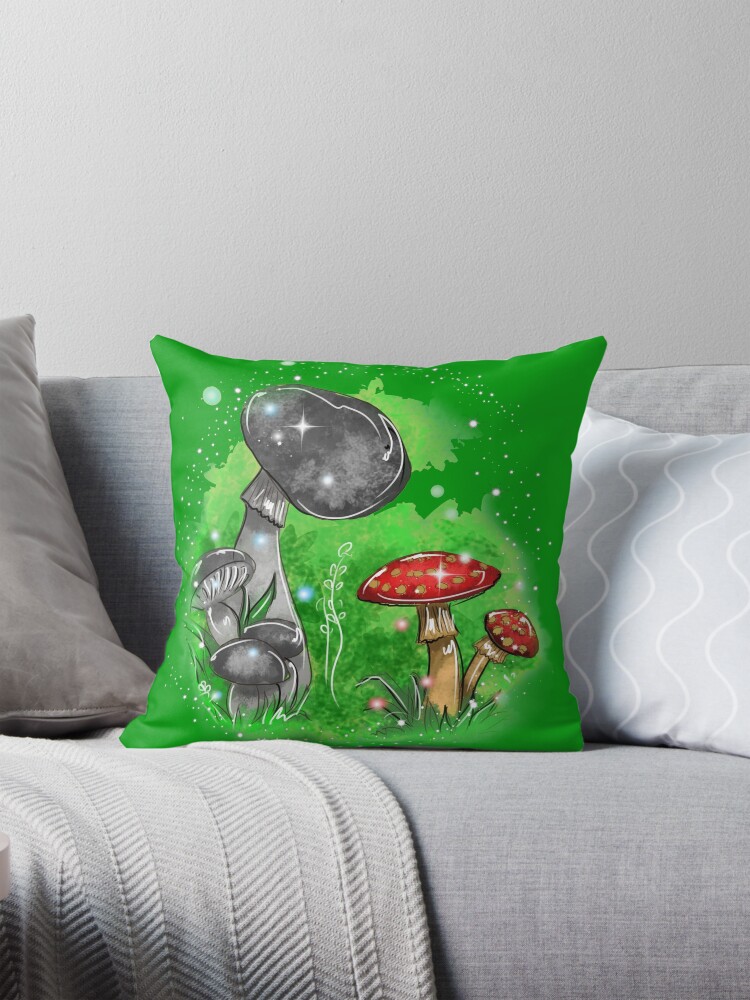 Thumbnail 1 of 4, Pillow, Tivona Keeper Of The Mushrooms  ™ designed and sold by TeelieTurner.