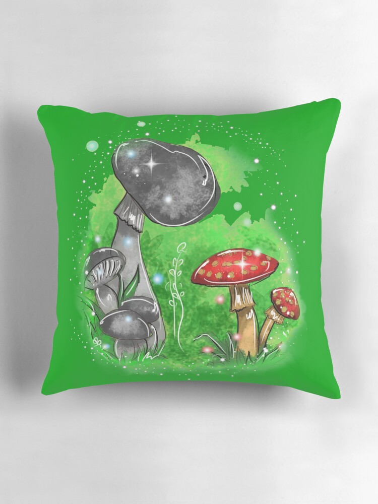 Thumbnail 3 of 4, Pillow, Tivona Keeper Of The Mushrooms  ™ designed and sold by TeelieTurner.