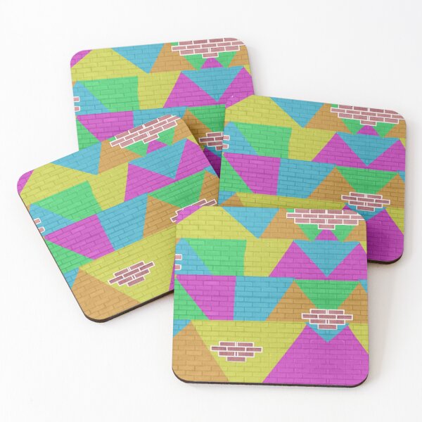 Item preview, Colorful brick pattern designs designed and sold by Toonskid.