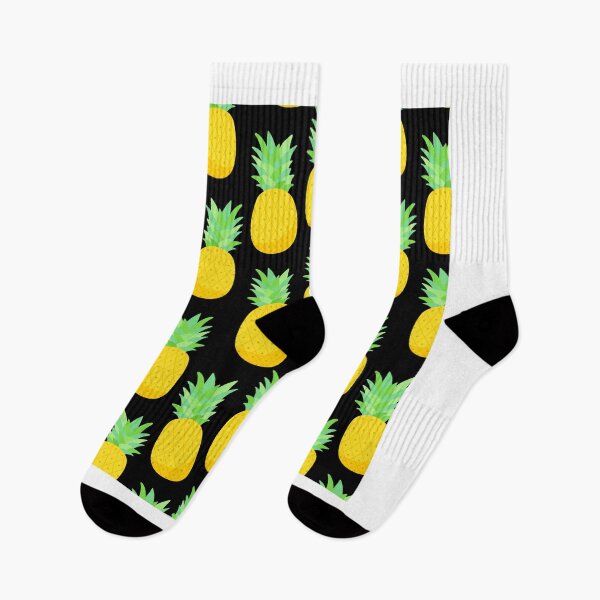 Item preview, Cute Pineapple Pattern Print - Black designed and sold by alainakozyart.