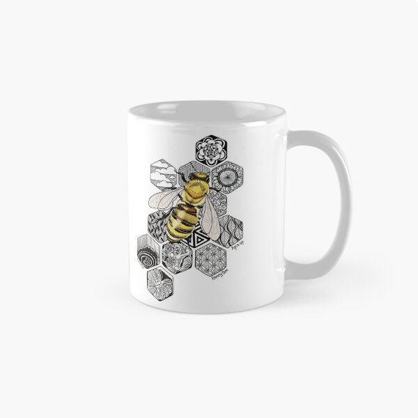 Item preview, Golden Honey Bee Doodle -white  designed and sold by mernstw.
