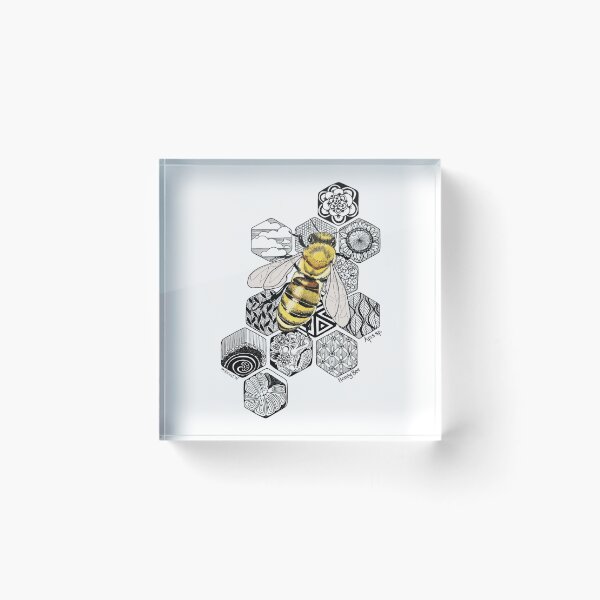 Item preview, Golden Honey Bee Doodle -white  designed and sold by mernstw.
