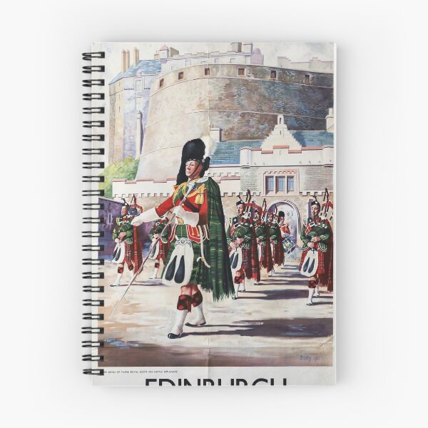 Item preview, Edinburgh vintage travel poster designed and sold by stickart-marek.