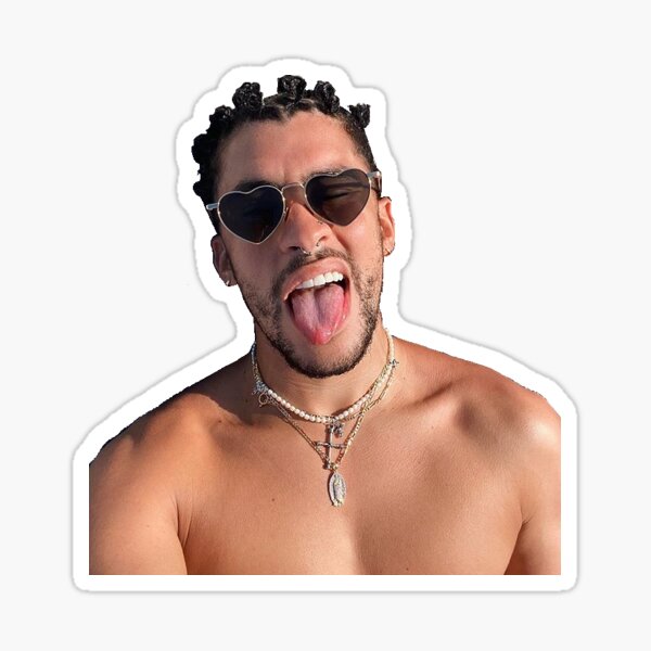 Gafas Bad Bunny Heart Pegatina