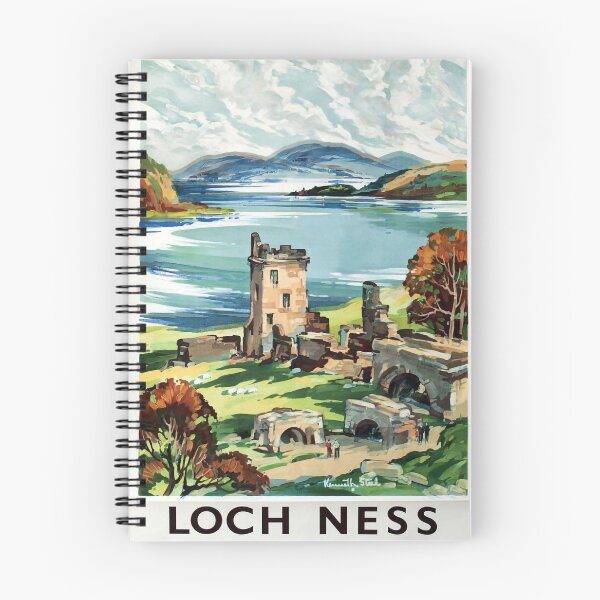 Item preview, Loch Ness vintage travel poster designed and sold by stickart-marek.