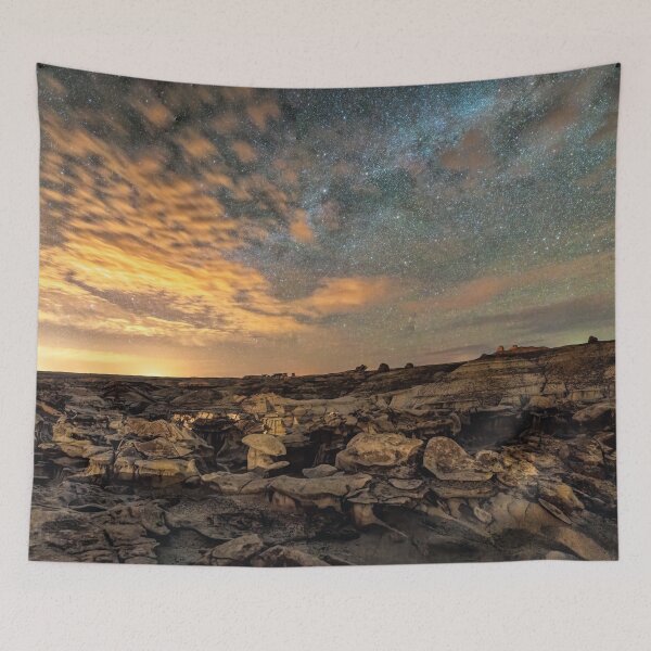 Item preview, Bisti Badlands Hoodoos Under Bright New Mexico Starry Night by OLena Art  designed and sold by Rocky Mountain Artistry.