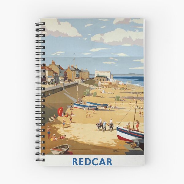 Item preview, Redcar North Yorkshire vintage travel poster designed and sold by stickart-marek.