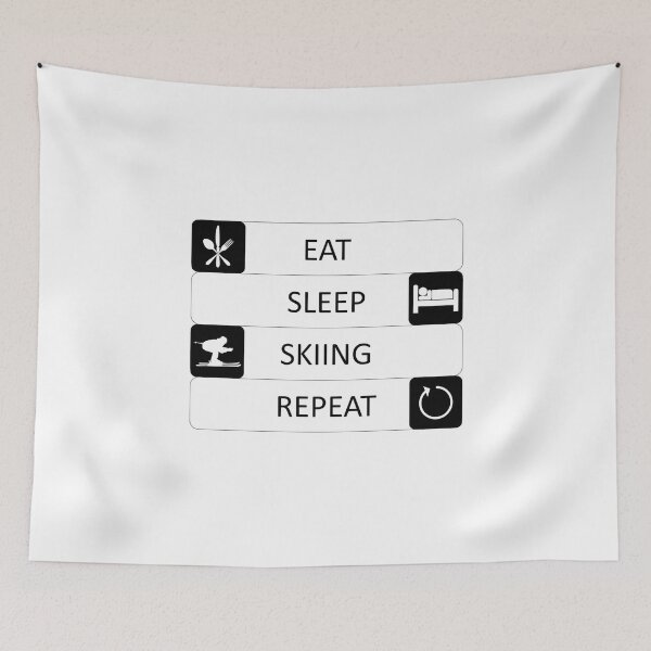 Item preview, Eat Sleep Skiing Repeat - Hobby - Sports designed and sold by AndiHK.