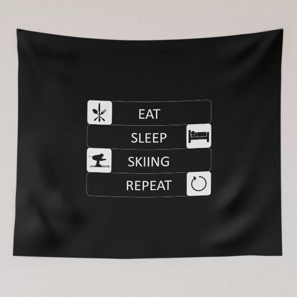 Item preview, Eat Sleep Skiing Repeat - Hobby - Sports designed and sold by AndiHK.