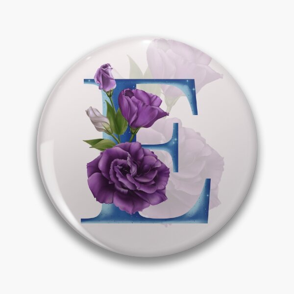 Item preview, E letter. Eustoma. Flower alphabet. designed and sold by BananiLettering.