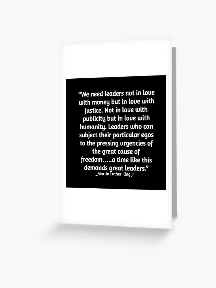 Martin Luther King Quotes About Leadership Martin Luther King Jr Quotes Stickers Martin Luther King Day Stickers Greeting Card By Claude10 Redbubble