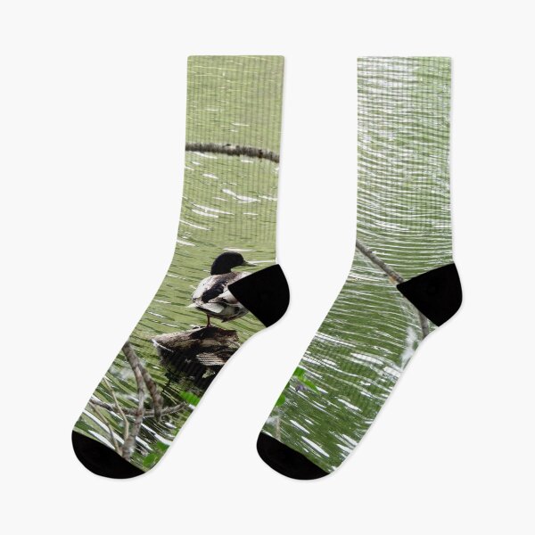 Item preview, mallard duck balancing on a rock designed and sold by Stephanie  Skeem.