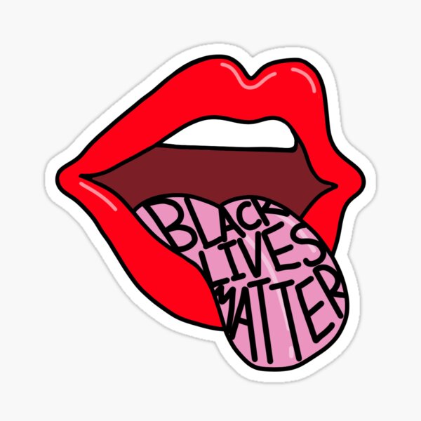 Checkered Lips Sticker