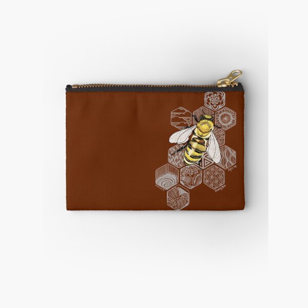 Item preview, Golden Honey Bee Doodle -dark background designed and sold by mernstw.