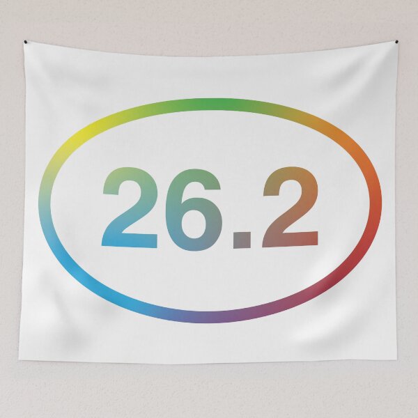 Item preview, 26.2 Miles Marathon Running Race Distance Rainbow designed and sold by murialbezanson.
