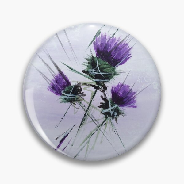 Item preview, Scottish Thistles artwork in a contemporary style designed and sold by Amazingraceart.
