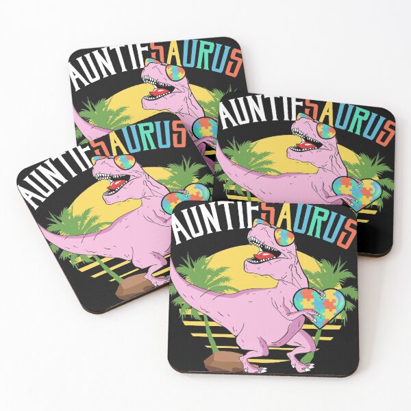 Item preview, Auntsaurus Dinosaur Auntie Gift Idea Autism Awareness design designed and sold by Lisbob.