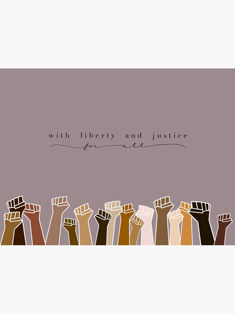 With Liberty And Justice For All Sticker For Sale By Hannahlynnkato