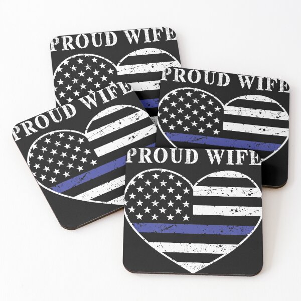 Item preview, Thin Blue Line Proud Police Wife USA Flag Design Idea graphic designed and sold by Lisbob.