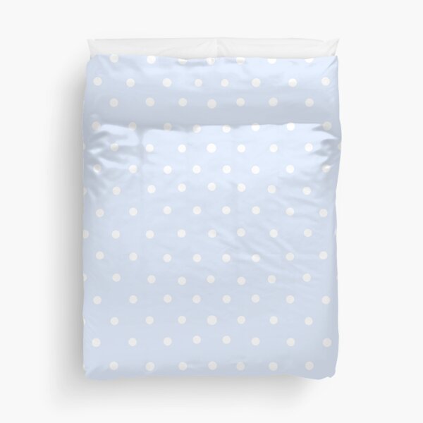 Light blue with white polka dots Duvet Cover