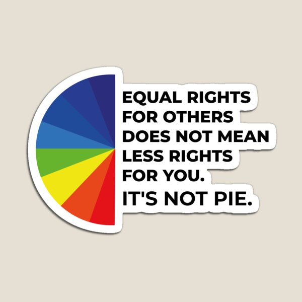 Item preview, Equal rights for others does not mean less rights for you. It's not Pie. designed and sold by jozefds.