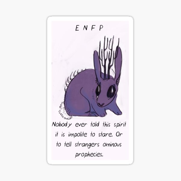 MBTI GHOSTS AND GHOULS- JACKALOPE MONSTER RABBIT Sticker