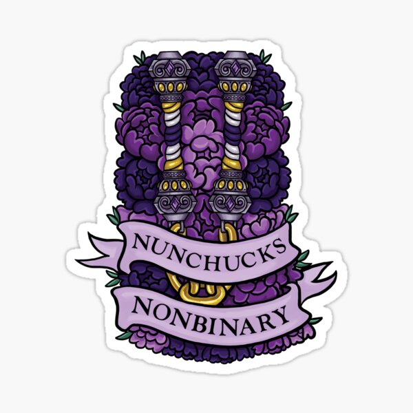NUNCHUCKS NONBINARY Sticker