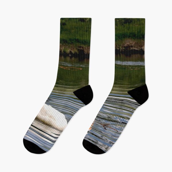 Item preview, white ducks in a duck pond designed and sold by Stephanie  Skeem.