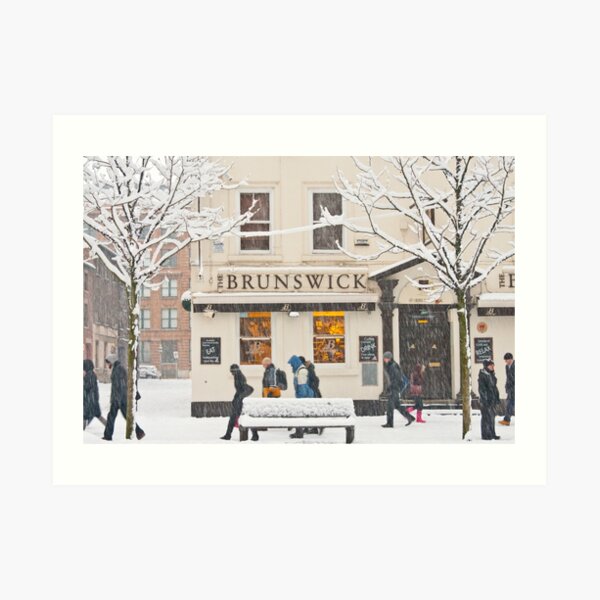 The Brunswick pub under the snow Art Print