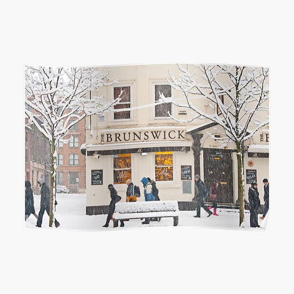The Brunswick pub under the snow Poster
