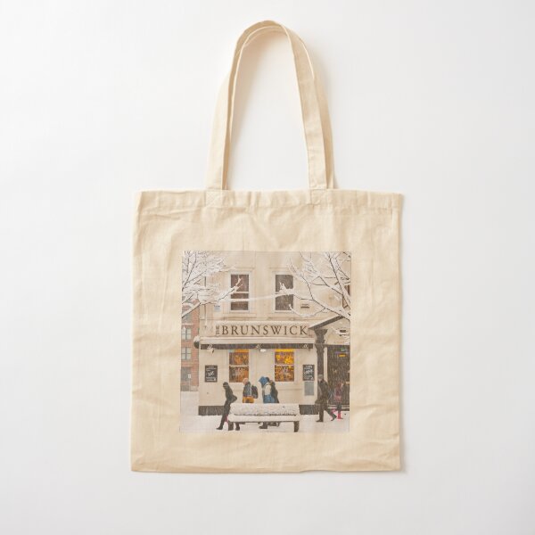 The Brunswick pub under the snow Cotton Tote Bag