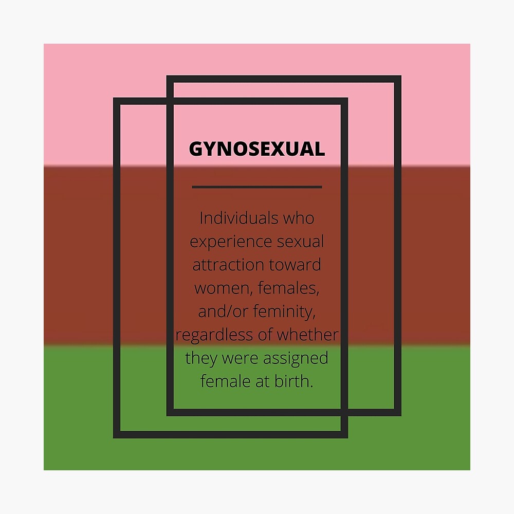 LQBTQIA+ definition graphic - GYNOSEXUAL Poster for Sale by thesassypanda  | Redbubble