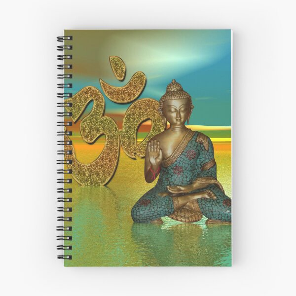 Item preview, Buddha statue and om sign designed and sold by harietteh.