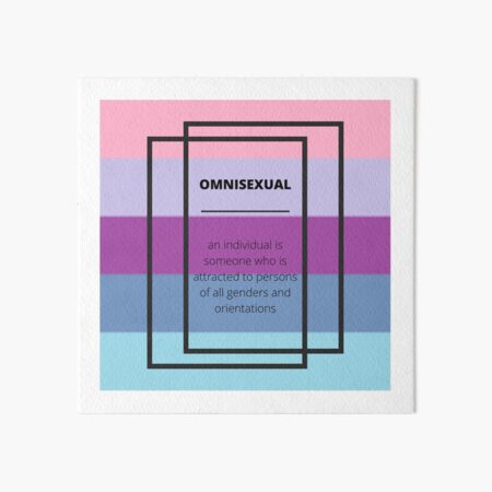 " LQBTQIA+ definition graphic - OMNISEXUAL" Art Board Print by