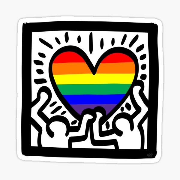 Haring but make it gay Sticker