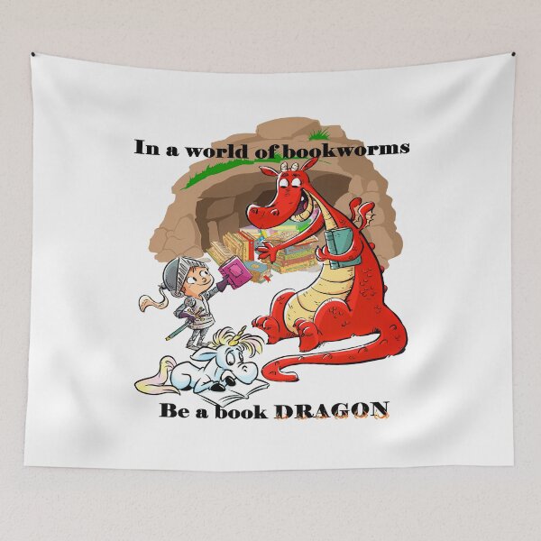 Item preview, Be A Book Dragon Black designed and sold by Tpar.