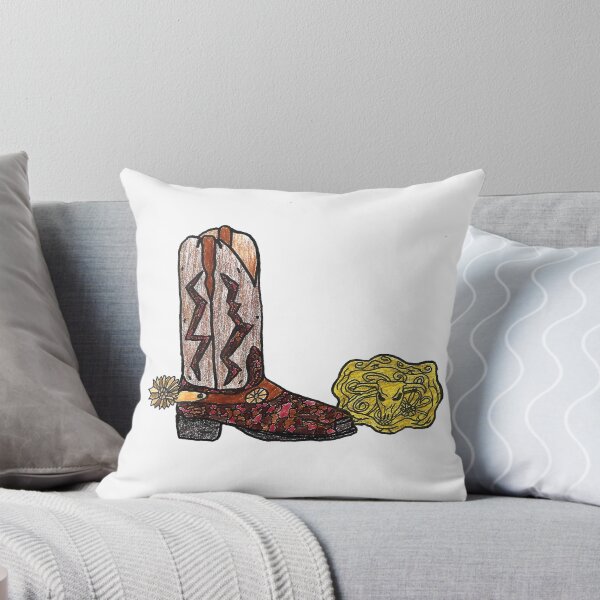 Item preview, Cowboy Boots and Belt Buckle Color Pencil Illustration designed and sold by DaltonDesigns.