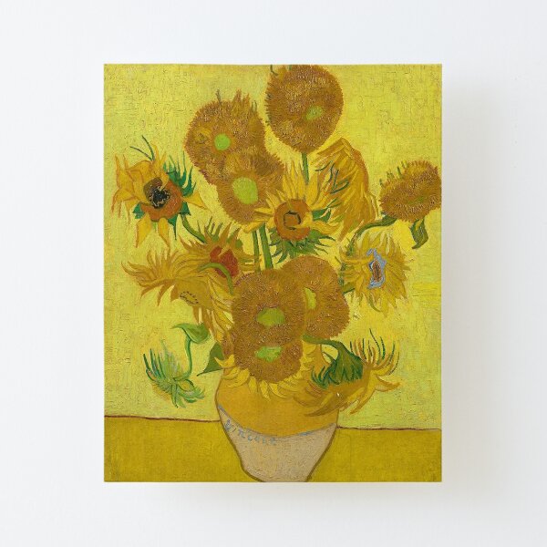 square Vincent Van Gogh stickers self portrait starry night sunflower painting