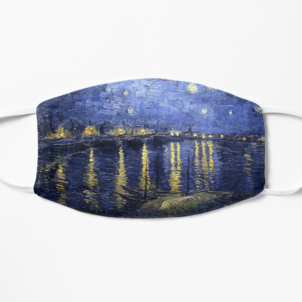 Van Gogh - Starry Night Over the Rhone Flat Mask
