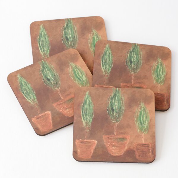 Item preview, Three Topiaries in Terra Cotta Pots  designed and sold by monpetitbijou.