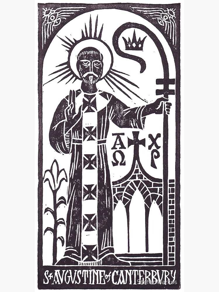 St Augustine Of Canterbury Greeting Card By Stefanmarkos Redbubble